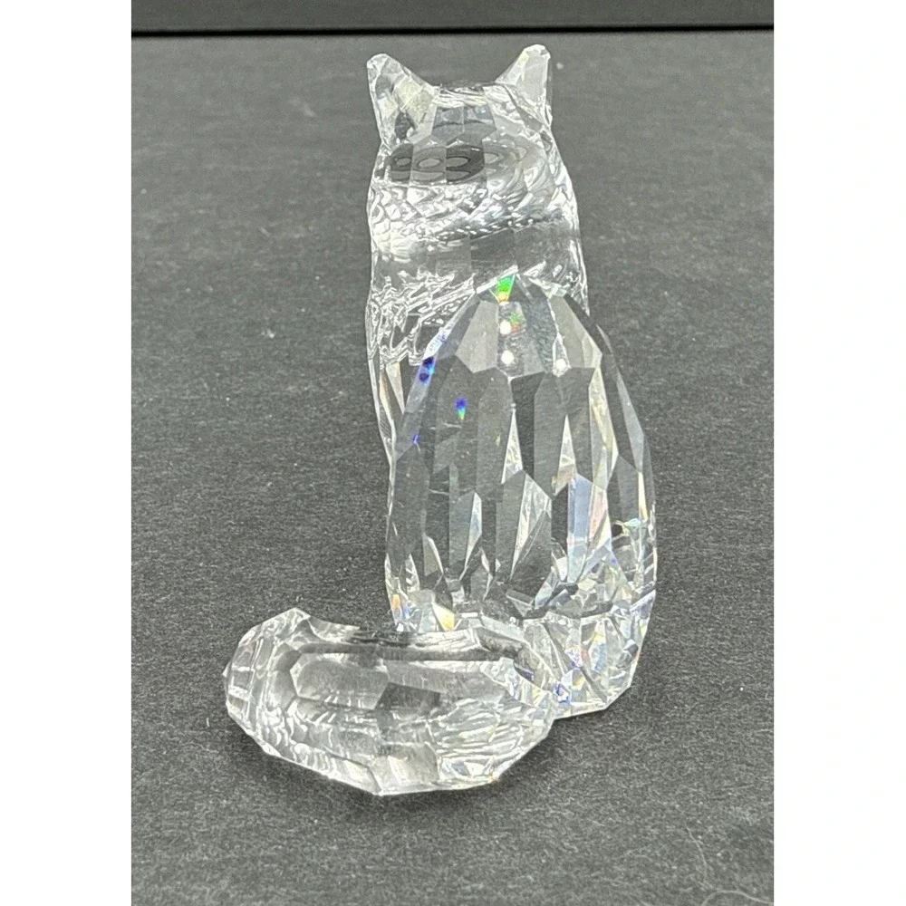 Vtg 2006 Swarovski Sitting Cat Crystal Kitten. Retired‎ Stamped Swan No Box